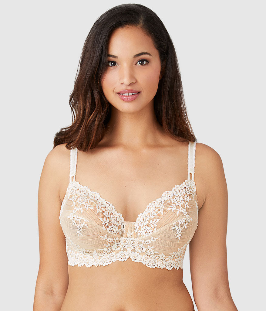Embrace Lace® Underwire Bra: Sand/Ivory
