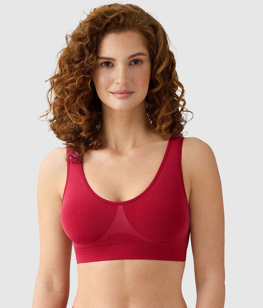B-Smooth® Wire Free Bralette: Regina Red