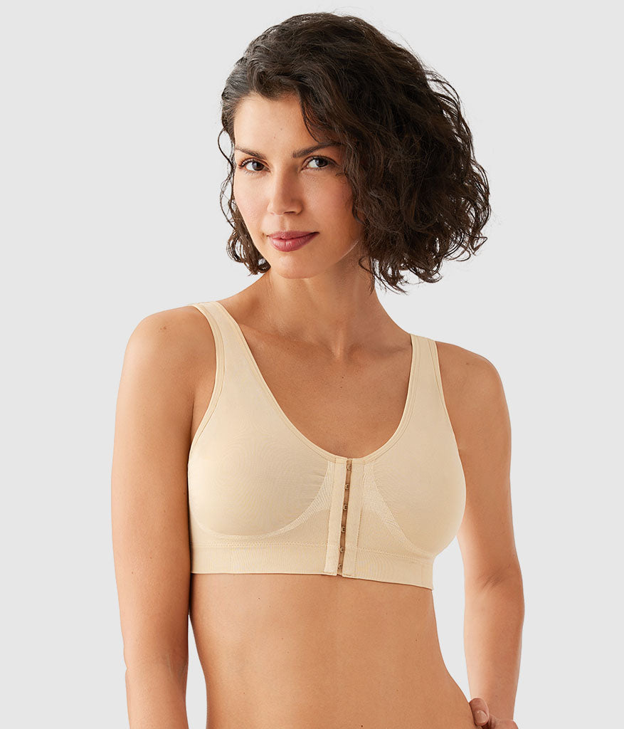 B-Smooth® Front Close Bralette: Sand