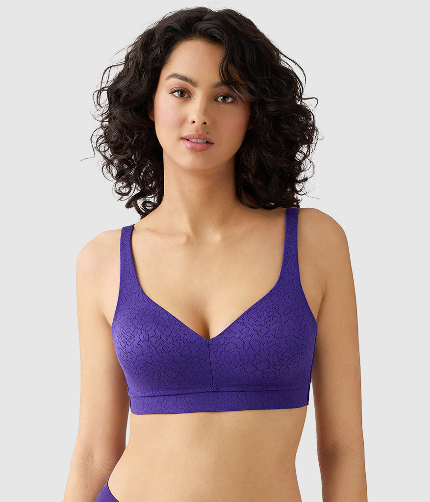 Inside Job™ Wire Free Bra: Purple Indigo