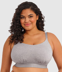 Downtime Wire Free Bralette: Grey Marl