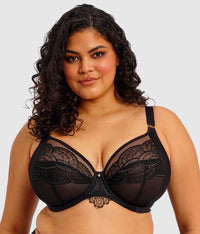 Priya Plunge Underwire Bra: Black