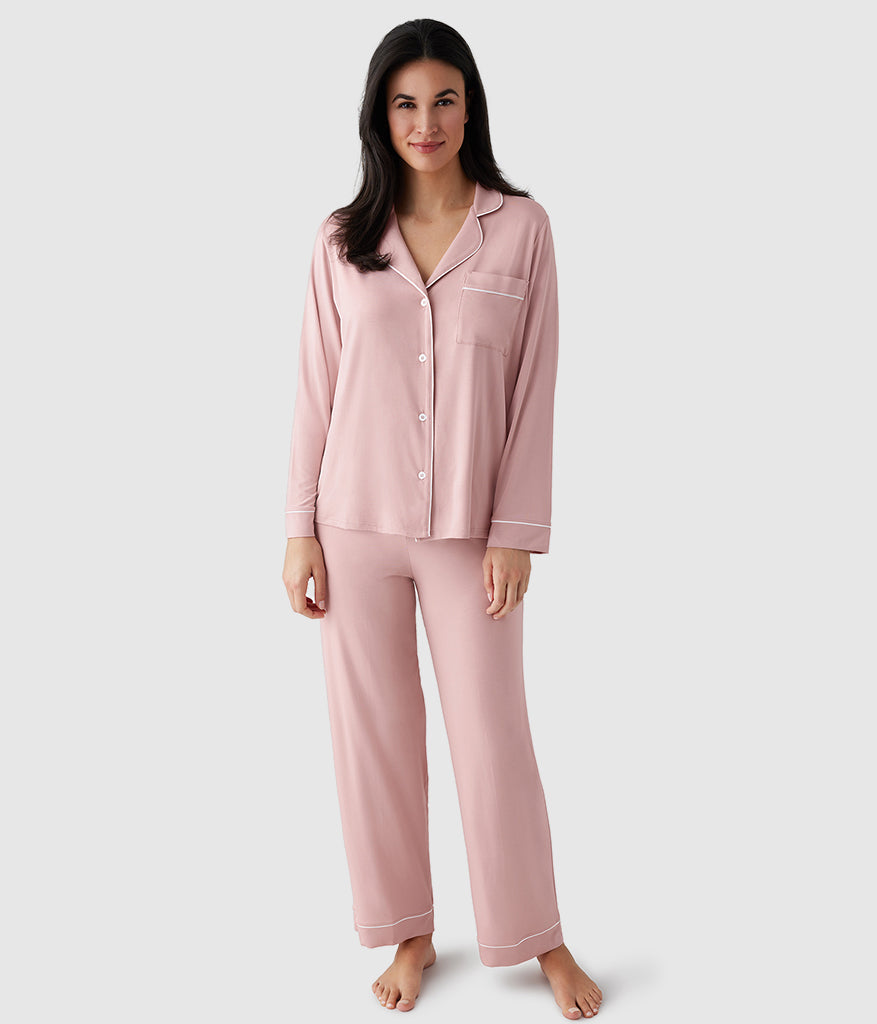 Lease to Lounge Pajama Set: Blush Pink