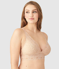 Halo Lace Wire Free Bralette: Sand