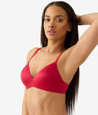 Future Foundation Wire Free T-Shirt Bra: Chili Pepper Red