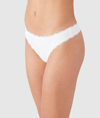 Inspired Eyelet Thong: White