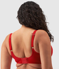 Matilda Underwire Plunge Bra: Haute Red