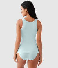 Understated Cotton Tank: Pastel Blue