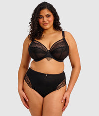 Priya Plunge Underwire Bra: Black