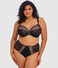 Matilda Underwire Plunge Bra: Black