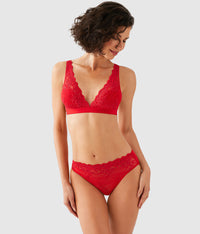 Embrace Lace® Wire Free Bralette: Equestrian Red