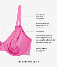 Confidence Boost™ Underwire Bra: Wild Azalea